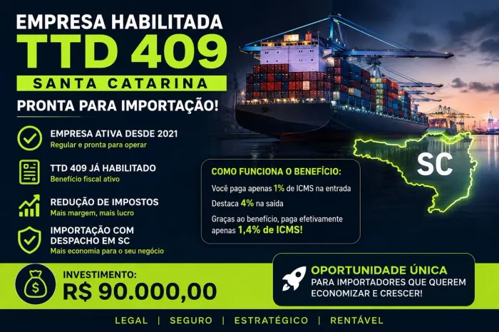 Empresa de importação para venda em SC