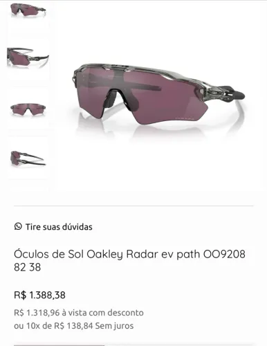 Óculos de sol Oakley radar correr,pedalar