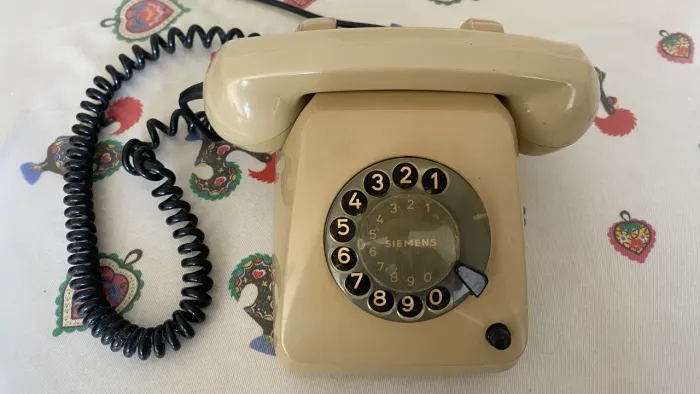 Telefone Antigo De Disco Siemens Retro Vintage - Década de 70