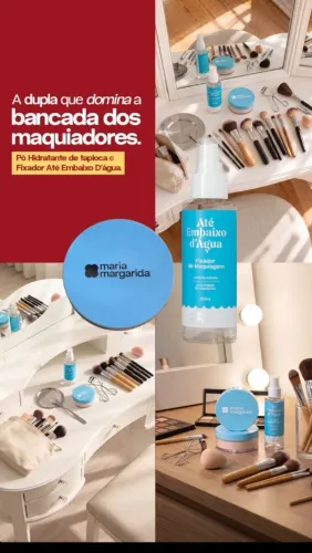 Vendedora para quiosque de maquiagem