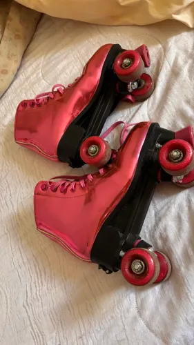 Patins 4 rodas radkal + equipamentos de proteção