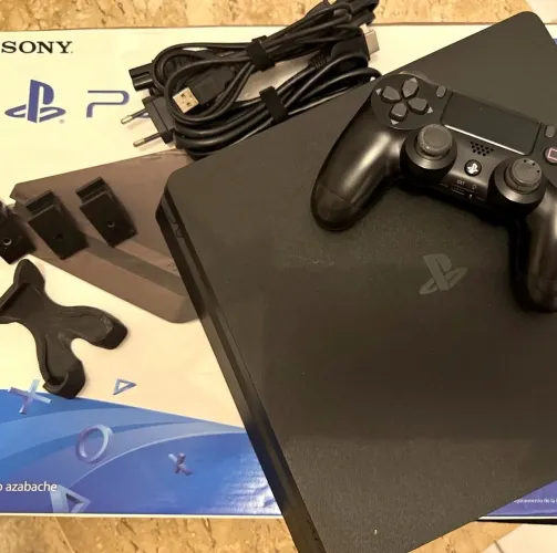 PS4 Slim 1TB + Controle Original + God of War + Caixa Original