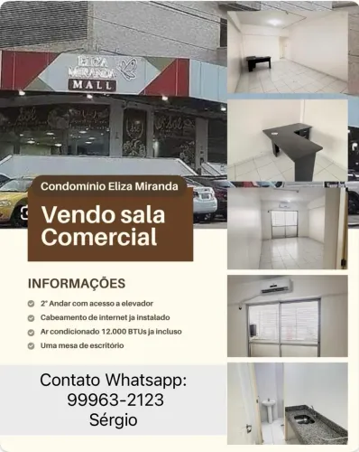 Sala comercial condomínio Eliza Miranda moll