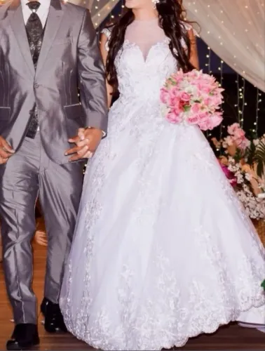 Vestido de noiva branco p