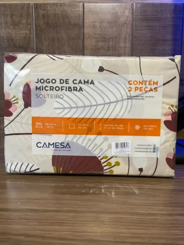 Jogo De Cama Solteiro 150 Fios Microfibra 2 Peças