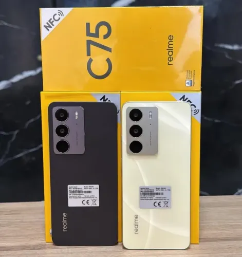 REALME C75 NO 4G DOURADO E PRETO 256 GIGAS 12 MESES DE GARANTIA