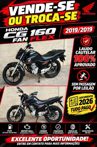 CG FAN 160 FLEX 2019/2019 CINZA