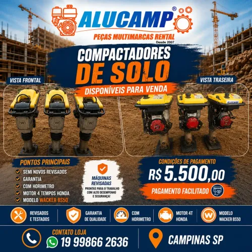 Compactador Wacker bs50 com motor Honda 4 tempos