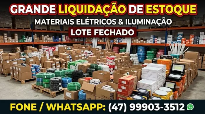 LOTE MATERIAL ELÉTRICO E ILUMINAÇÃO PREMIUM