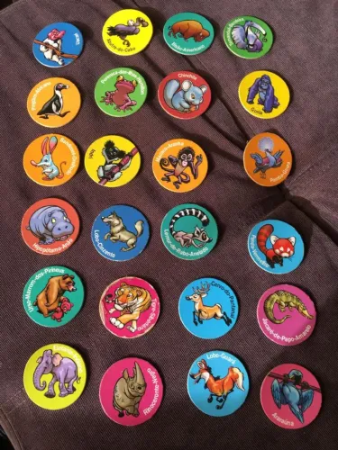Lote TAZOS PING PONG ANIMAIS em excelente estado
