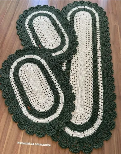 Jogo de cozinha de croche
