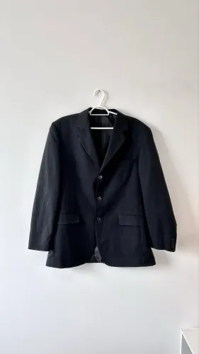 Blazer Preto Risca de Giz M 