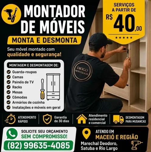 Montador de Móveis em Maceió / Montagem e Desmontagem