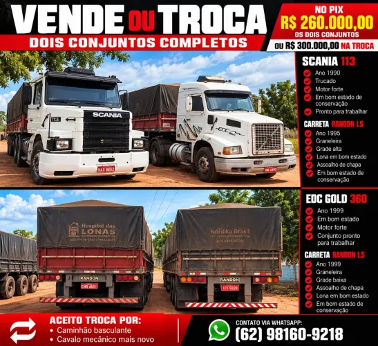Vendo ou Troco 2 Conjuntos Completos 
