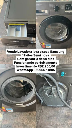 Lavadora lava e seca Samsung Semi Nova 