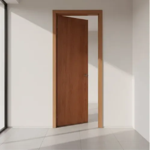 Porta de Madeira Lisa 90x210 cm Mogno para Apartamento