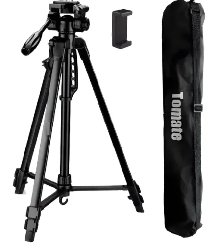 Tripé Tomate 160 cm + suporte celular e bolsa 
