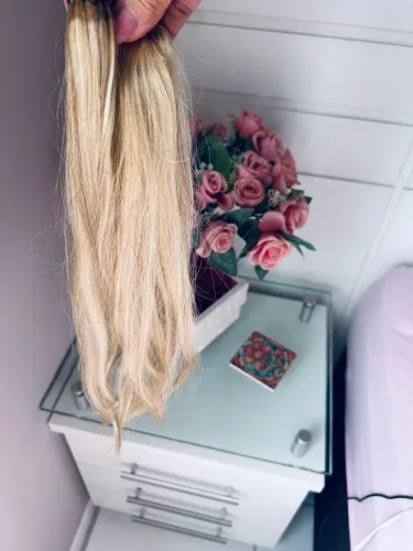 Mega Hair para Loira cabelo Natural