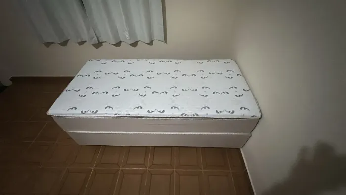  Cama solteiro Cojunto Robust c/pillow 88x1588x73 - colchão 30cm + base 30cm - bege