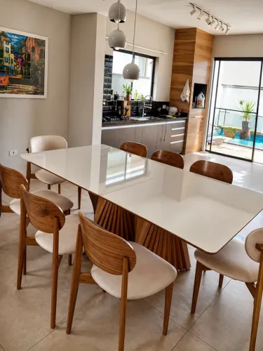 Mesa de Jantar Alto Padrão 8 Cadeiras NOVO