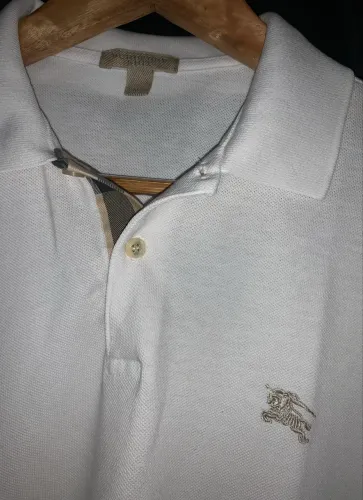 Camisa Polo Burberry Branca tamanho M impecável original semi nova