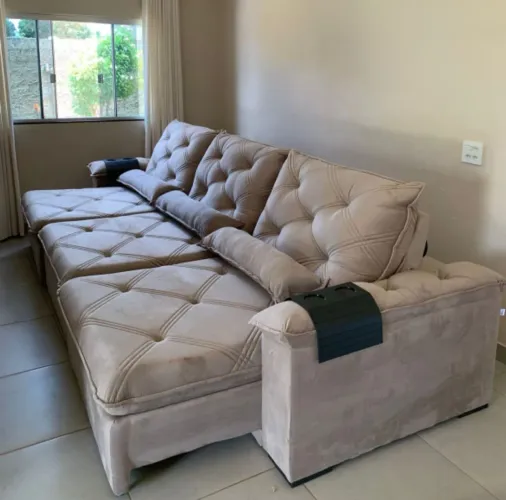 Sofá retrátil reclinável 3,80 cm gigante D33