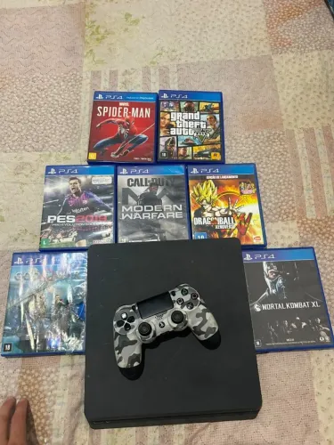 VENDO PS4 SLIM 1T + CONTROLE + JOGOS