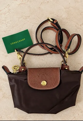 Bolsa LONGCHAMP marrom mini pouch