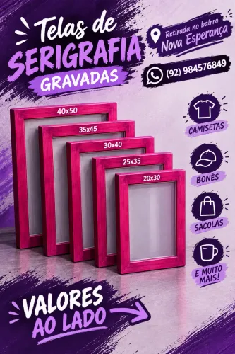 Tela de serigrafia gravada