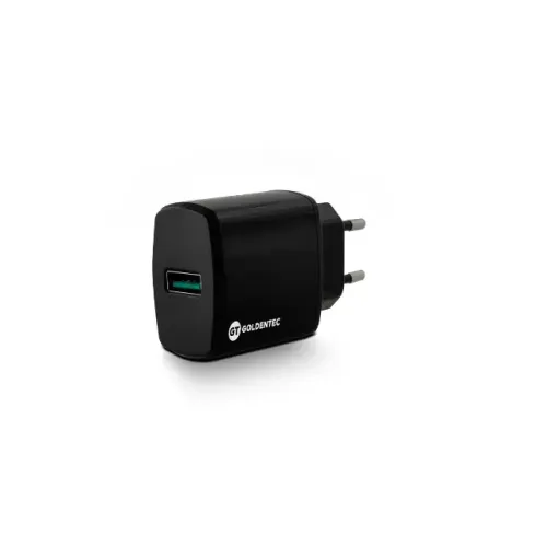 Carregador USB 3A Goldentec GT 3.0 Turbo Preto Frete Grátis