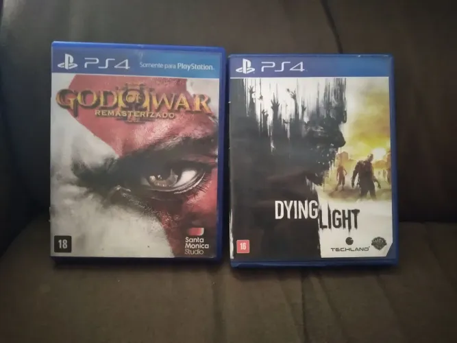 venda dois jogos de ps4 originais,dying light e god of war remasterizado