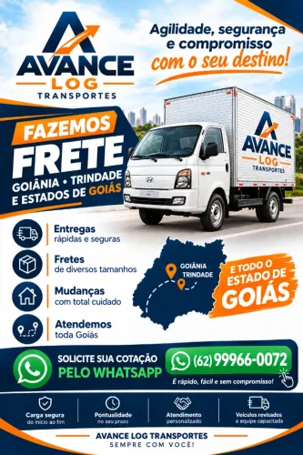 Frete e Mudanças Goiânia, Trindade e Região - Melhor Preço Faça sua Cotação