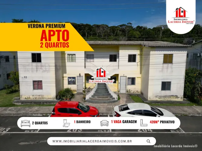 Residencial Verona Premium, 66m², 2 quartos, 1 banheiro, Use FGTS, Pronto Morar