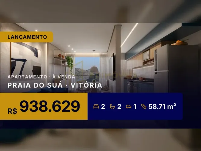 Sensacional: Apartamento de 2 Quartos na Praia do Suá com Infraestrutura Completa