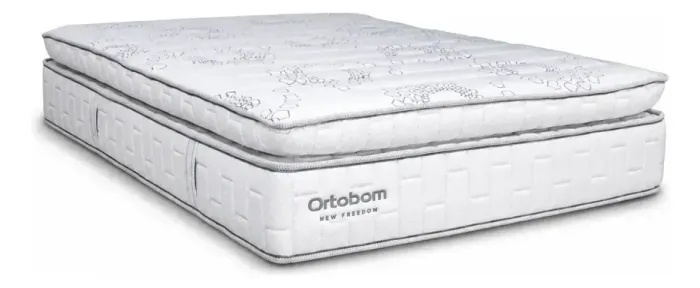 Colchão New Freedom Molas Ensacadas 138x188x32 + Base Box Casal- Select Colchões.