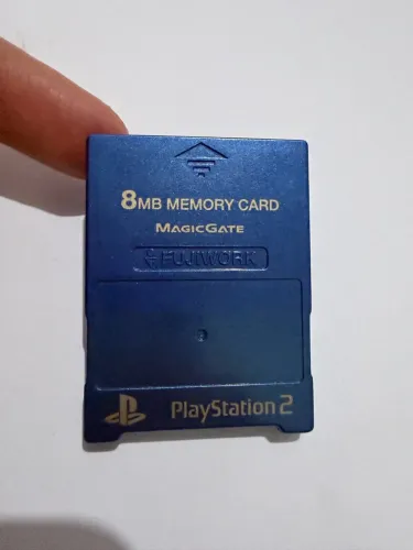 Memory Card Ps2 FujiWork Original Metal Blue