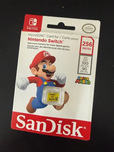 Cartão De Memória Micro Sd Sandisk Nintendo Switch Super Mario 256gb - Sdsqxao-256g-gnczn