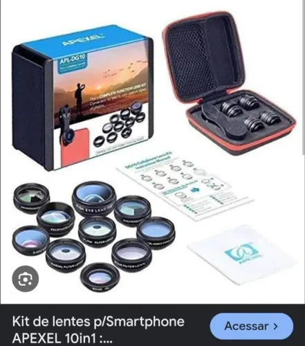 Kit Apexel Câmera celular 10x