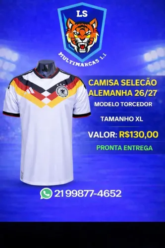 Camisa seleção Alemanha 26/27 MODELO TORCEDOR TAMANHO XL 