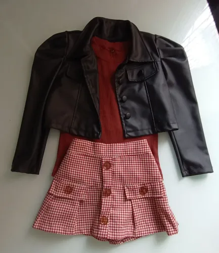 Conjunto Menina - Jaqueta Preta 