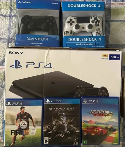 PS4 500GB novo, com nota fiscal e garantia
