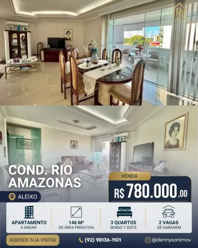 Condomínio Rio Amazonas | 146m² | Aceita Financiamento | Aleixo