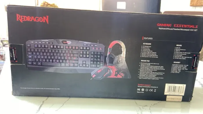 KIT MOUSE TECLADO HEADSET REDRAGON 