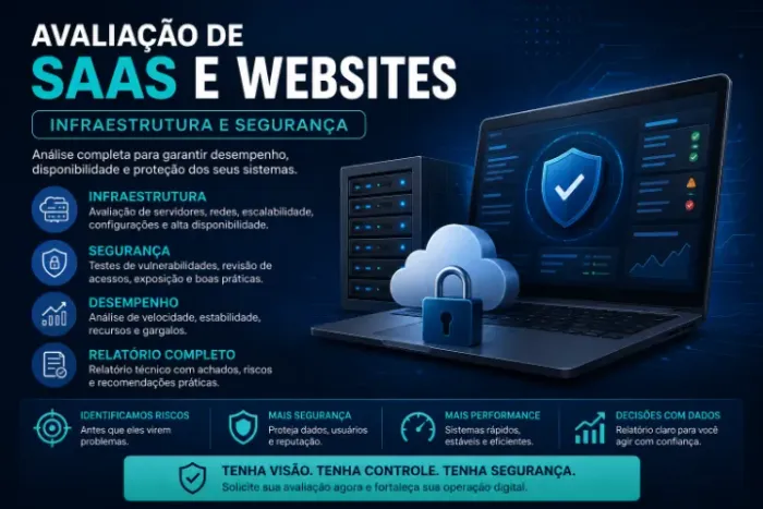 Avaliação de SAAS e websites (infraestrutura e segurança)