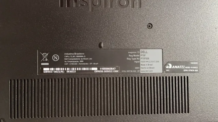 Notebook Dell Inspiron 15 3000 | Intel Core i5 8ª Geração | SSD 240 GB + HD 1 TB