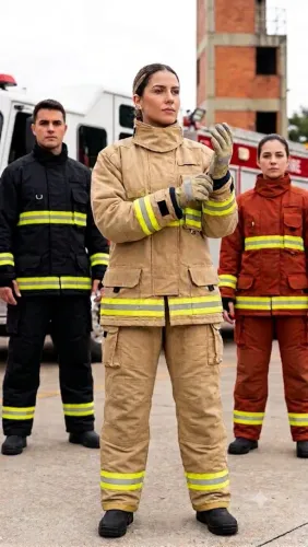 Conjunto (blusão e calça) combate incêndio (5 calças e 4 blusões)