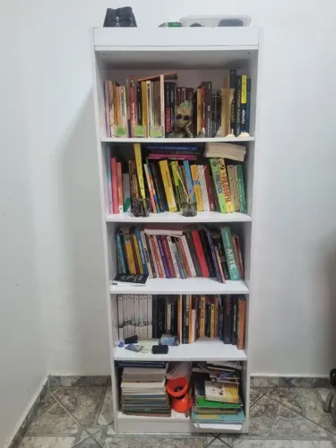 Estante Branca 5 Prateleiras para Livros e Decoração. Aceito propostas