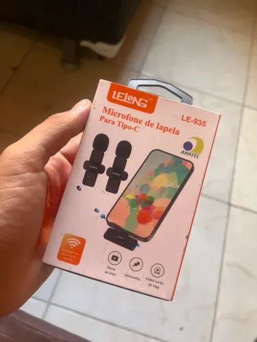 Microfone de lapela para Tipo-C