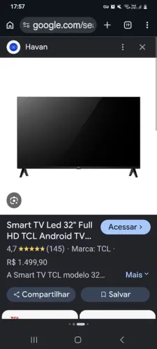 TV sem defeito retirar barreiro