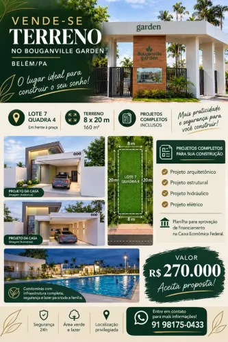 Terreno no condominio bouganville garden